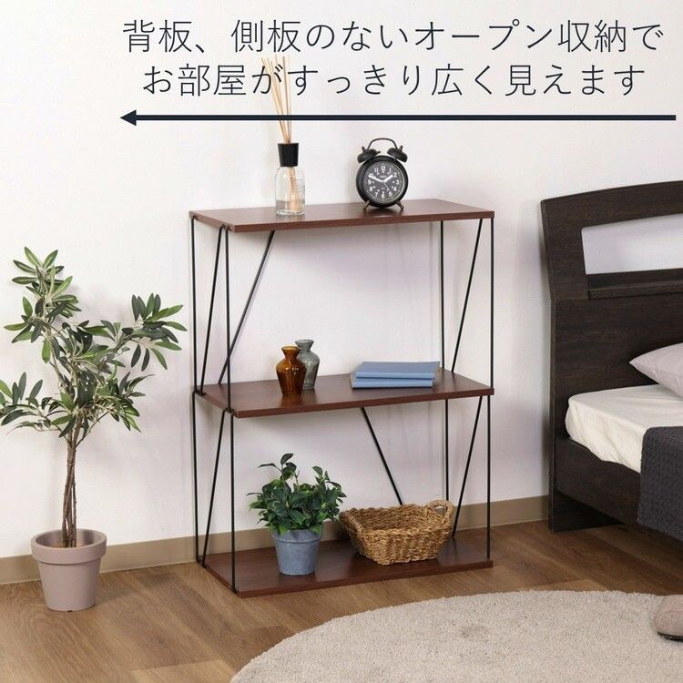 収納ラックオープンラック棚ワイヤーラック組み立て工具不要3段おしゃれ幅60cmEZBOワイヤーラック3段 