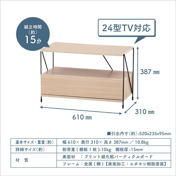 EZBOワイヤー TVラック