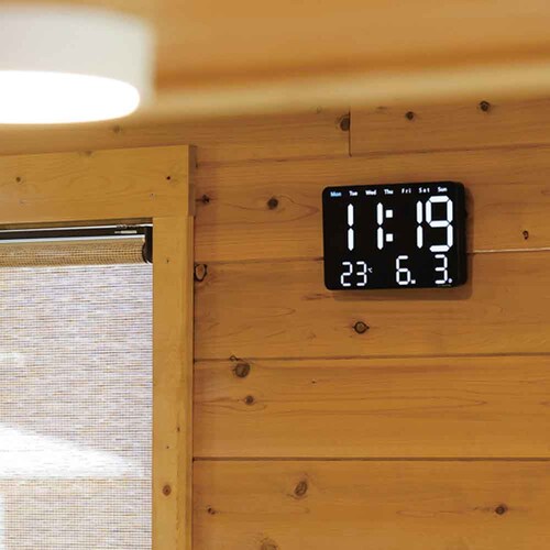 SLOWER LED CLOCK Viento BLACK SLW368_1