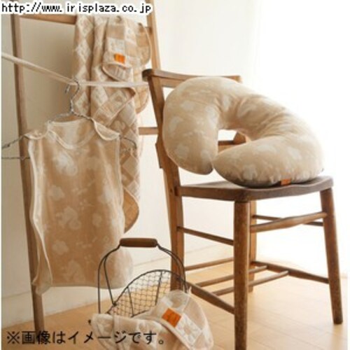 ニシザキ オーガニック5重ガーゼミニケット ベージュ≪ベビー毛布≫_1