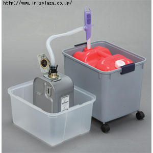 ポリタンクBOX キャスター付き AB-360 クリア／グレー K215644