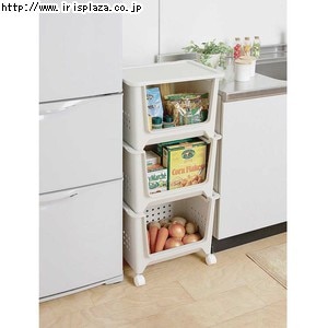 スタックバスケット SB-003 オフホワイト K267745 │アイリスオーヤマ