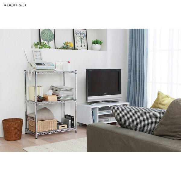 スチールラック 幅66cm メタルラック 3段 MR-6509 (ポール直径