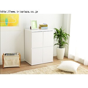 【クリックで詳細表示】【SOLシリーズ】キャビネット SOL-8060CA ホワイト  SOLシリーズの家具取っ手のないタイプのシンプルで飽きのこないデザイン。脚はアジャスター仕様となっています。扉が観音開きタイプのキャビネットです。※お客様組立商品