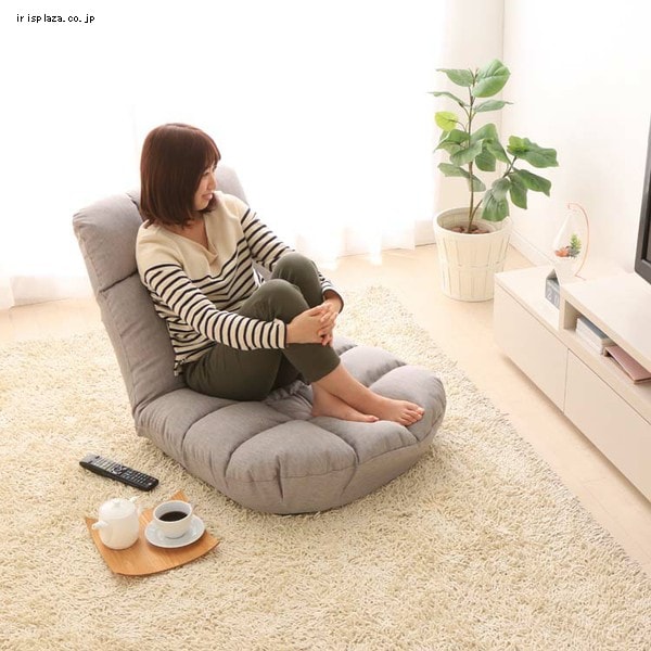 限定価格セール！ 座椅子 K572863 グレー PCC-700 広座面 ポケットコイル 座椅子