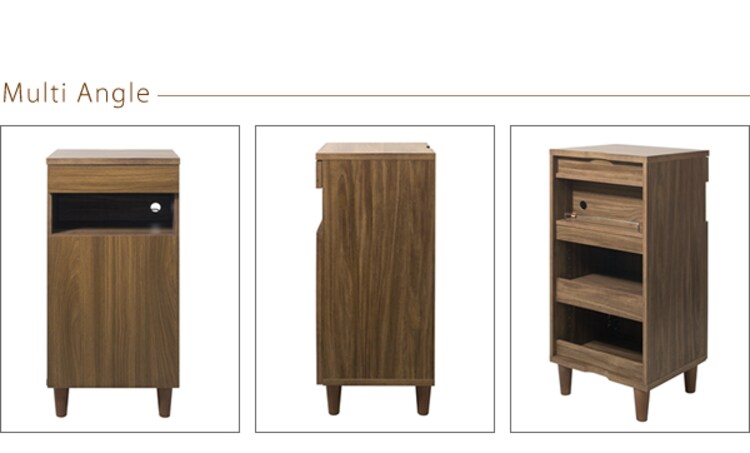 宮武製作所 ファックス台 幅40 IR-FX001 ブラウン・ホワイト 