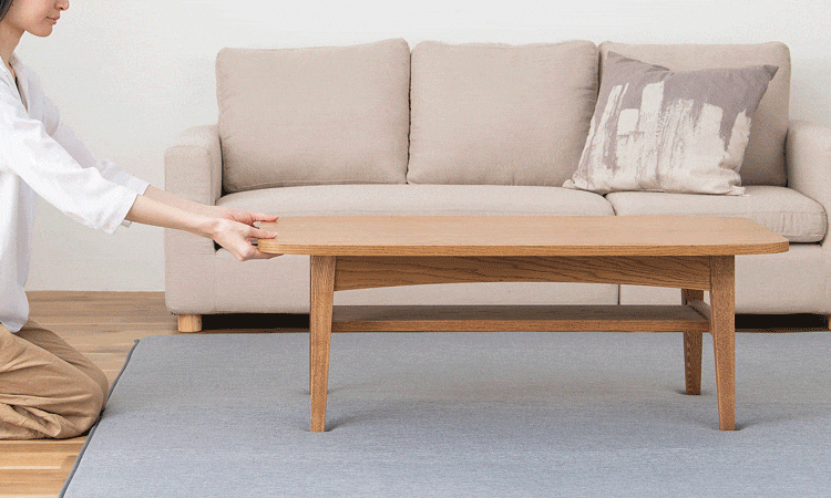 ラグ ラ・クッションラグ リバーシブルタイプ 春夏秋冬使えるラグ 185cm&times;185cm 2畳 厚さ3cm グレー ACRR-CM181811
