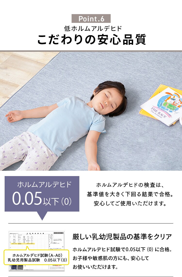 ラグ ラ・クッションラグ リバーシブルタイプ 春夏秋冬使えるラグ 185cm&times;185cm 2畳 厚さ3cm グレー ACRR-CM181814