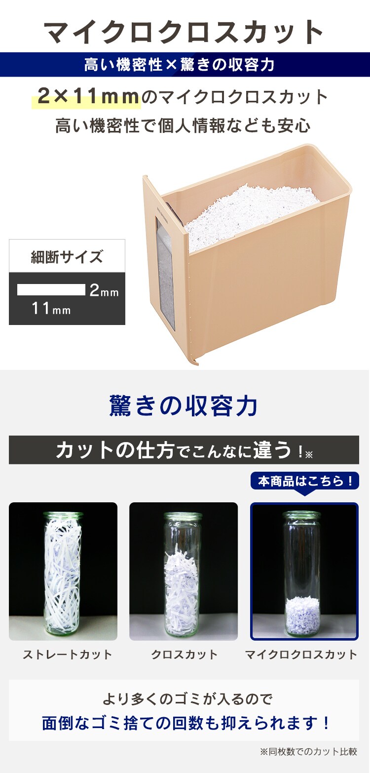 【訳あり】シュレッダー マイクロクロスカット 4枚同時細断 4