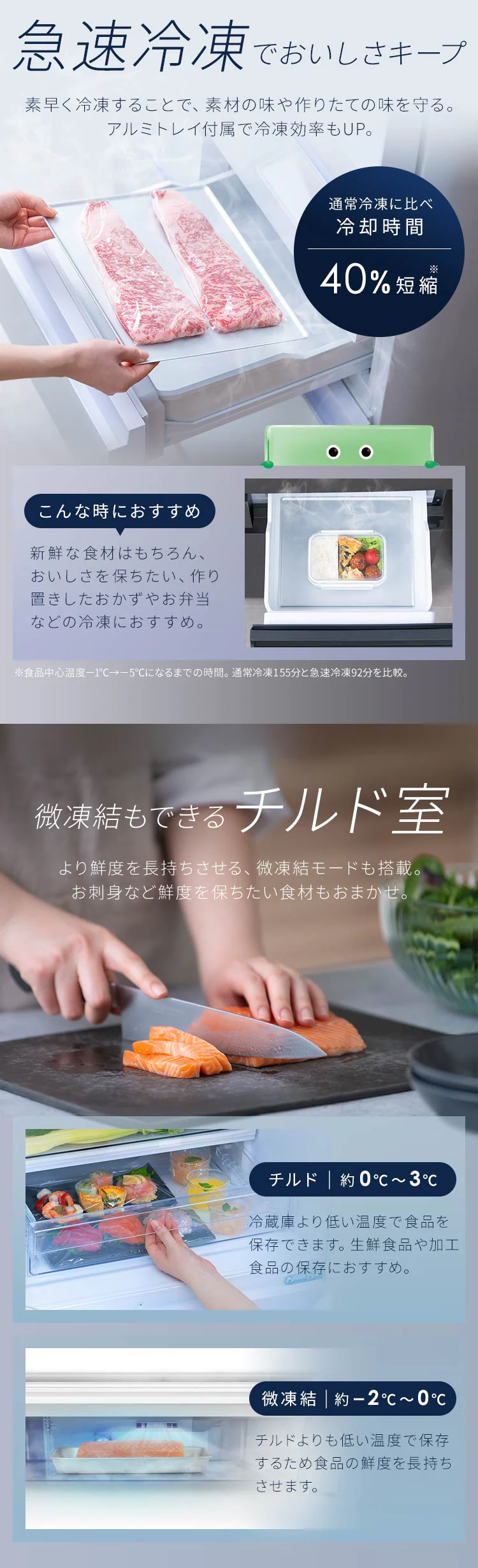 【設置無料】 冷蔵庫 453L カメラ付き 自動霜取り 大容量冷凍室132L ストックアイ フレンチドア 幅68.5cm IRGN-C45A-W ホワイト7