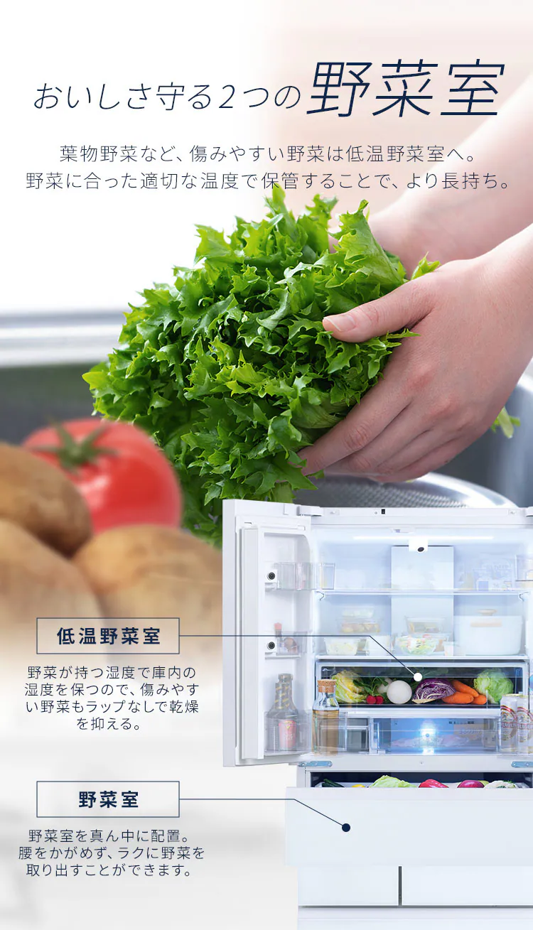 【設置無料】 冷蔵庫 453L カメラ付き 自動霜取り 大容量冷凍室132L ストックアイ フレンチドア 幅68.5cm IRGN-C45A-W ホワイト8