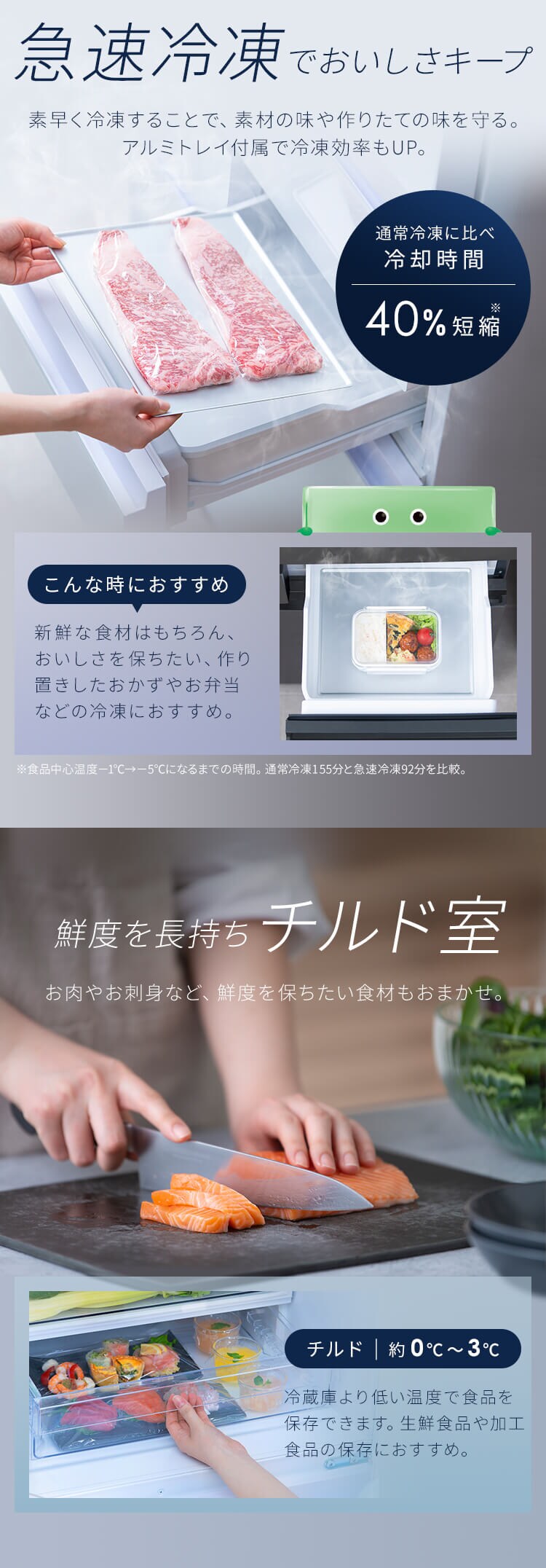 【訳あり】【設置無料】 冷蔵庫 453L 自動霜取り 大容量冷凍室132L フレンチドア 幅68.5cm IRGN-45A-W ホワイト6