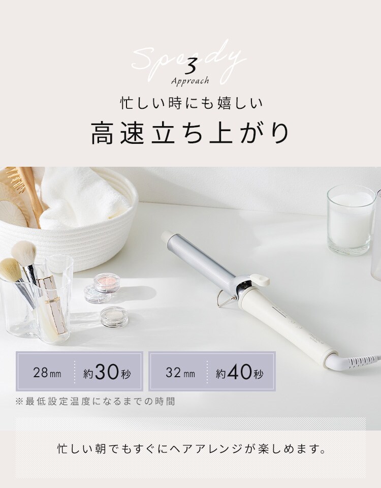MiCOLA カールアイロン HIR-MC オフホワイト 全2種8