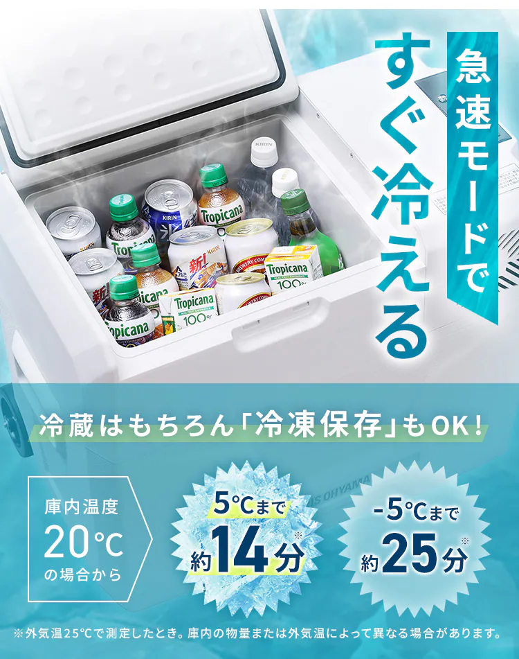 冷蔵庫 40L ポータブル 幅61.5cm IPD-4B-W ホワイト1
