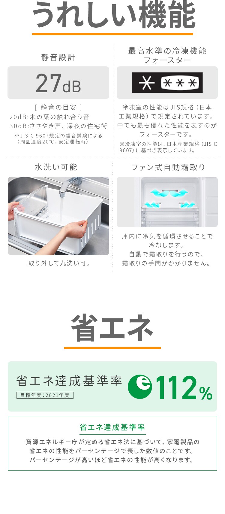 冷凍庫 120L 幅スリム 自動霜取り IUSN-S12A-W+冷蔵庫下スリム床保護マット【スキマックス】7