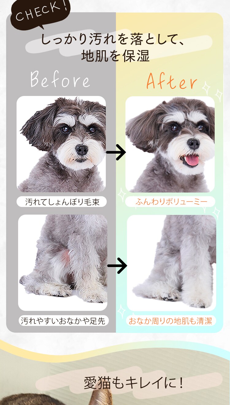 【お風呂セット】ペットローブ トリートメントインシャンプー ボタニカルソープの香り 400ml 全3種類6