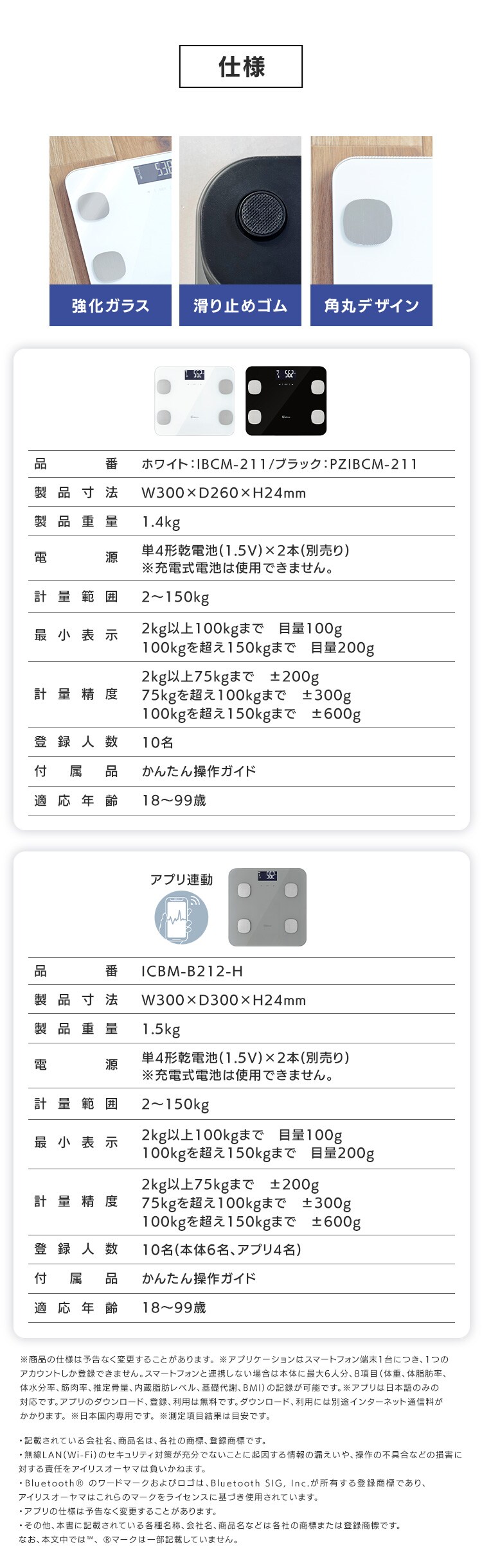 体重計 体組成計 薄型 IBCM-211-W ホワイト5