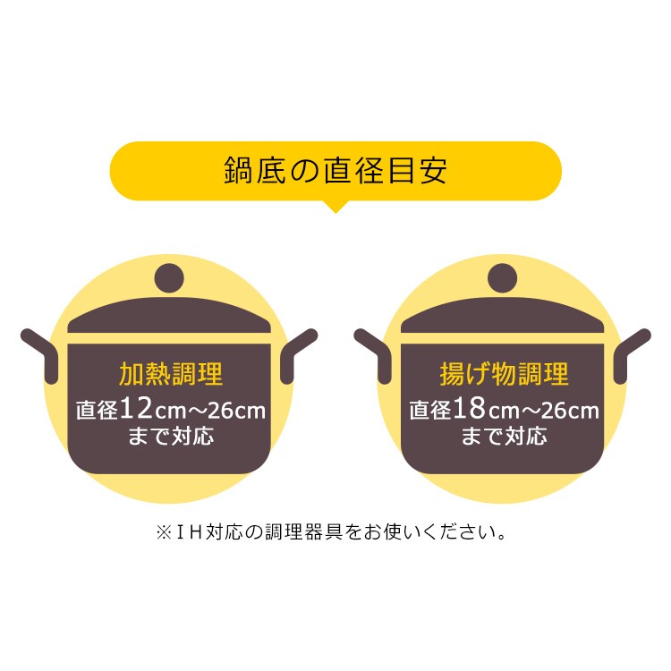 IHクッキングヒーター 1口 1400W IHコンロ 一人暮らし IHC-B113 ホワイト13