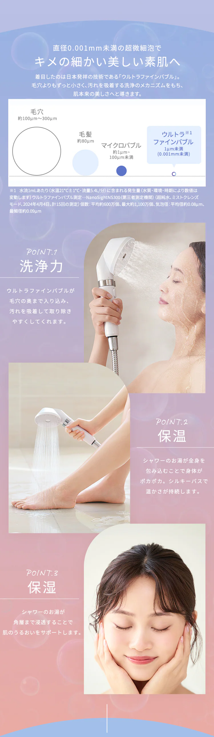 MiCOLA ウルトラファインバブル クレンジングシャワーヘッド シェルホワイト4