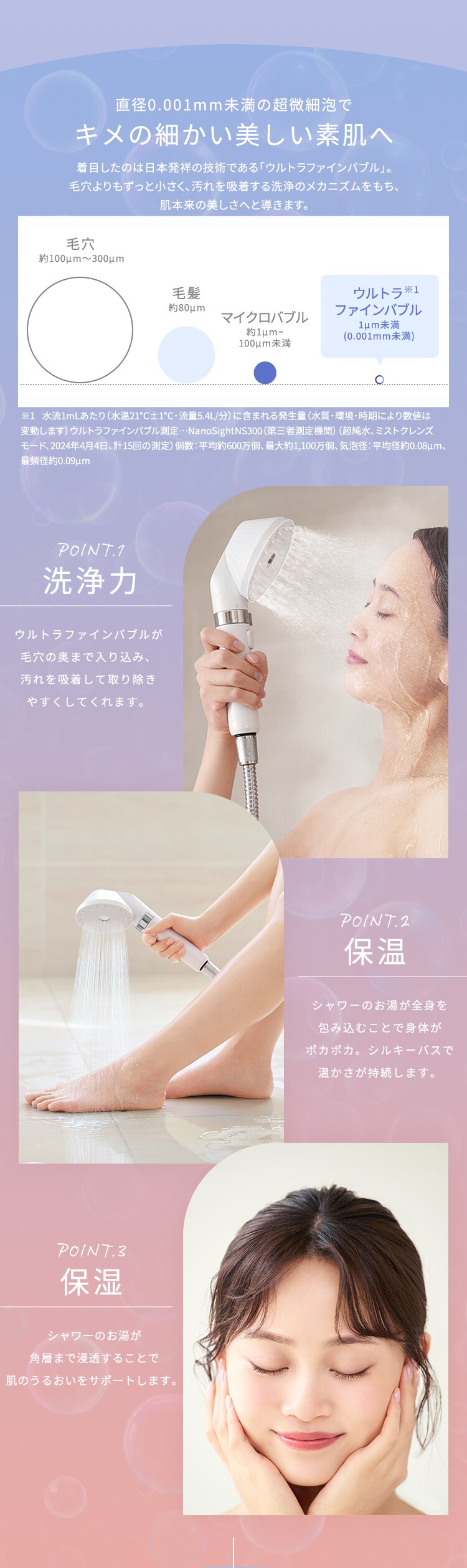 MiCOLA ウルトラファインバブル クレンジングシャワーヘッド シェル