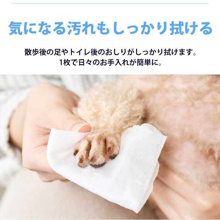 【2160枚】クリーンペットケア トイレに流せるウェットティッシュ 72枚入&times;30個 NPWT-1P 1