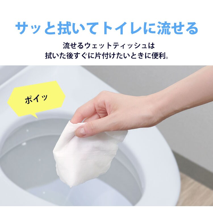 【2160枚】クリーンペットケア トイレに流せるウェットティッシュ 72枚入&times;30個 NPWT-1P 2