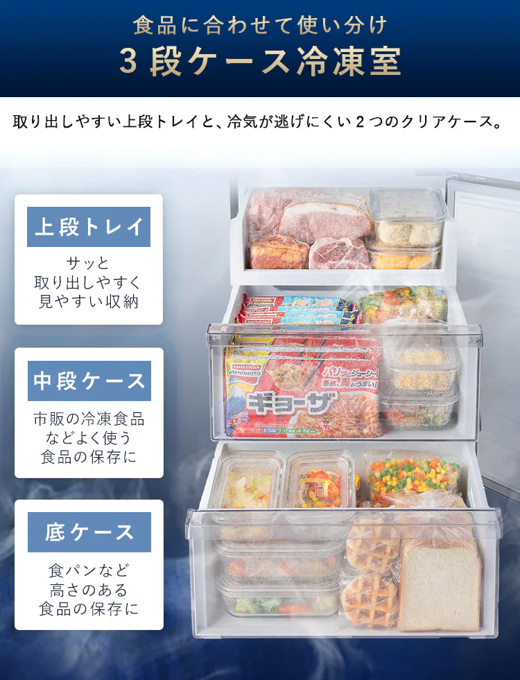 【設置無料】 冷蔵庫 235L 自動霜取り 大容量冷凍室最大123L 大凍量 冷凍/冷蔵切り替えセレクトルーム搭載 1人暮らし 家庭用 幅56.2cm IRSN-HF24A-W ホワイト【代引き不可】4