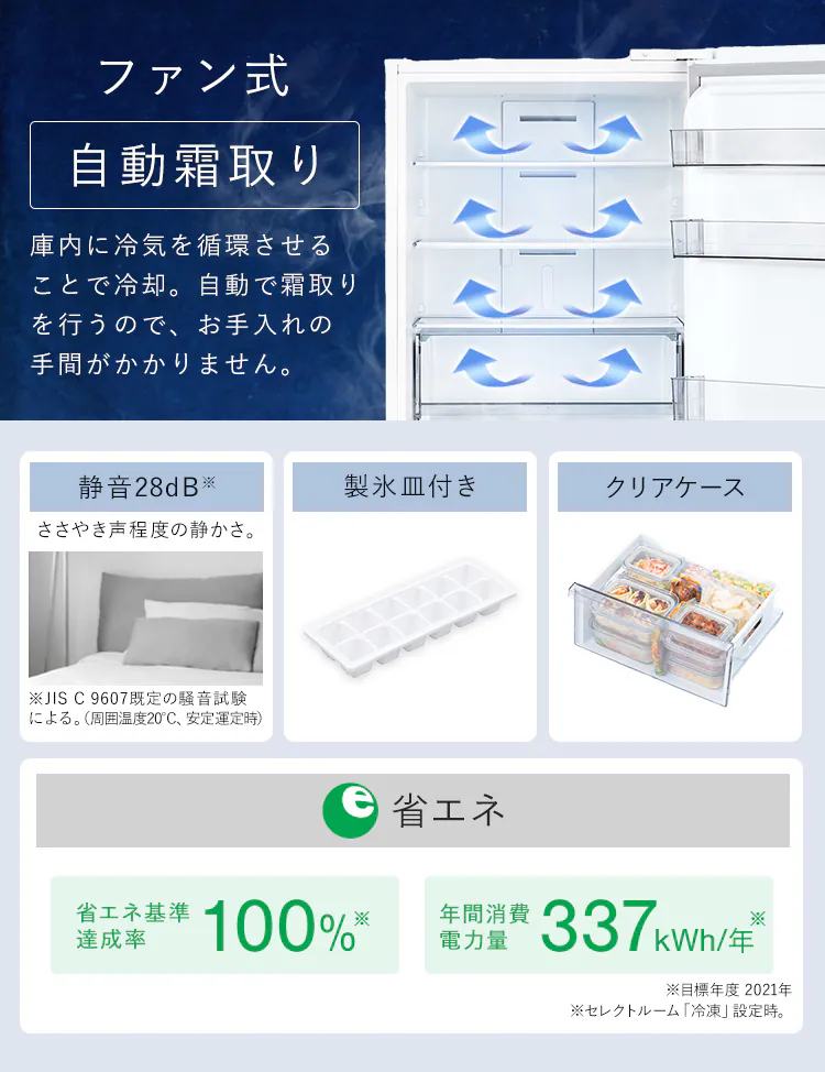 【設置無料】 冷蔵庫 235L 自動霜取り 大容量冷凍室最大123L 大凍量 冷凍/冷蔵切り替えセレクトルーム搭載 1人暮らし 家庭用 幅56.2cm IRSN-HF24A-W ホワイト【代引き不可】10