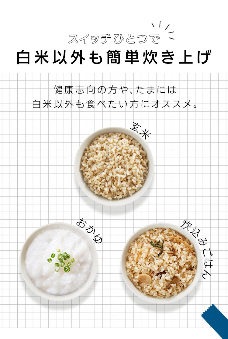 炊飯器 3合 マイコン式 RC-BMA30-B ブラック4