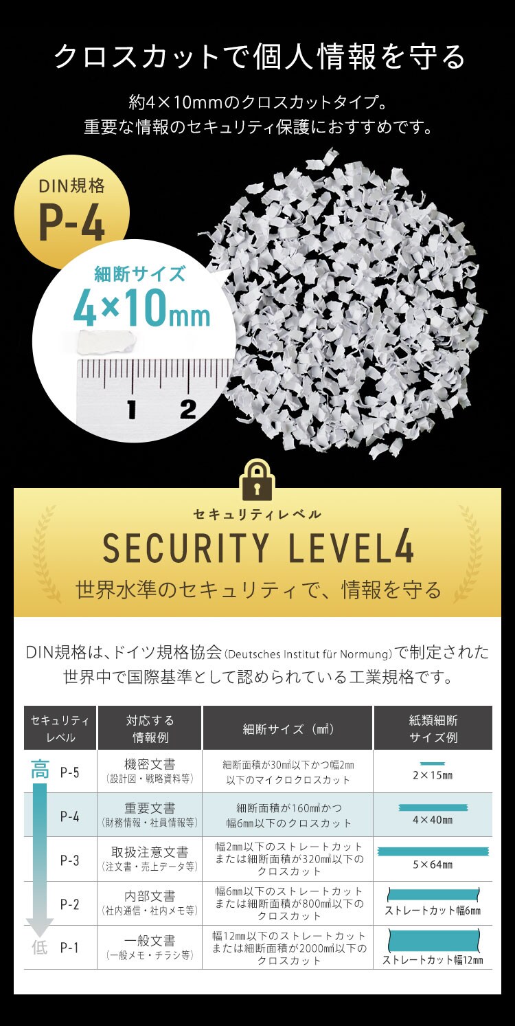 【静音】 オフィスシュレッダー 業務用 28L 除電 クロスカット AFS210C5