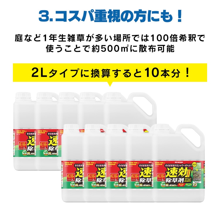 20個セット】うすめて使う速効除草剤 WSJ-N500 1924644 │アイリス