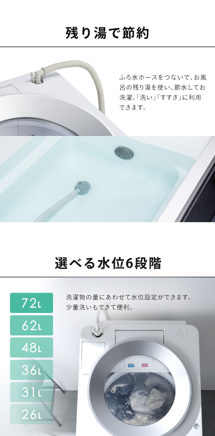 洗濯機10.5kg 設置費込み OSH 2連タンク TCW-105A02-W ホワイト8