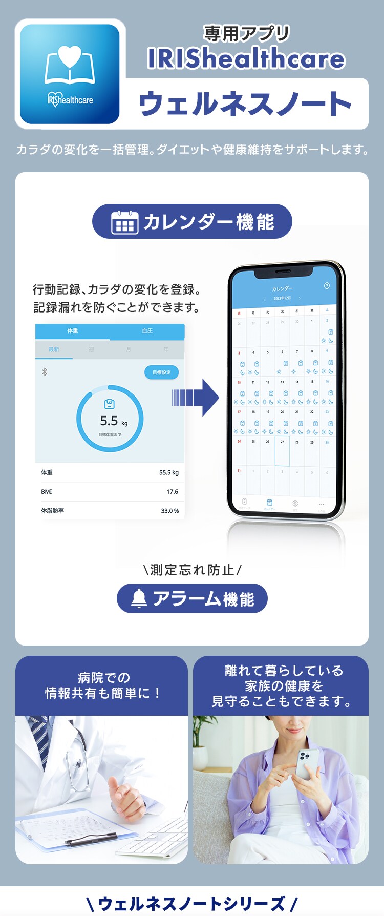 上腕式血圧計 IBPM-BUA03-W ホワイト5