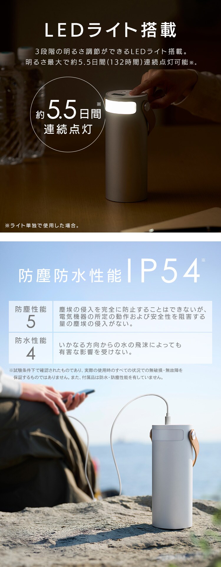 バッテリーステーション ボトル型 IBT-B40065-W ホワイト5