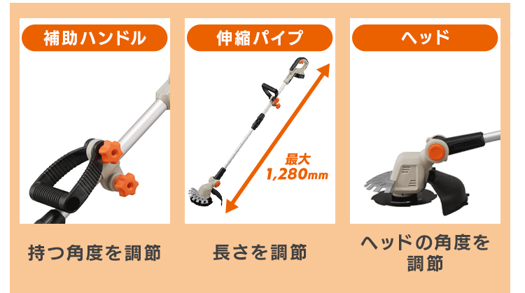グラストリマー JGT16010TC サンドベージュ3