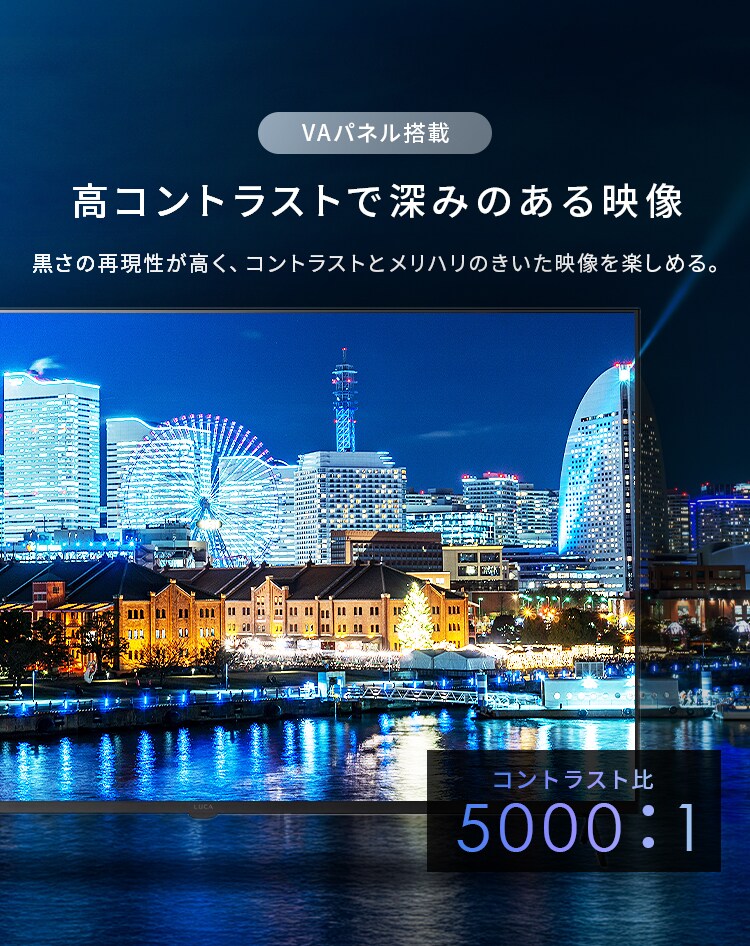 LUCA 液晶テレビ GoogleTV搭載 50V型 設置費込み 4K HDR LT-50UGX-F13