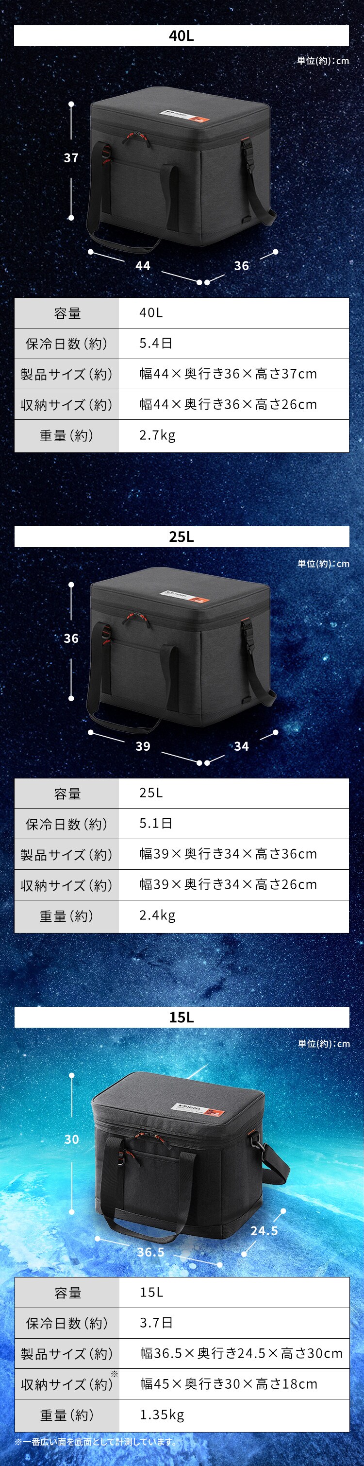 HUGEL エアロゲルソフトクーラーボックス 15L AGSC-15C チャコールグレー10