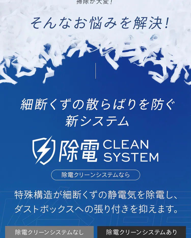 ＜SHIZCUT＞【静音】 オフィスシュレッダー 業務用 60L 除電 マイクロクロスカット シズカット SHIZCUT AF400M-45E1