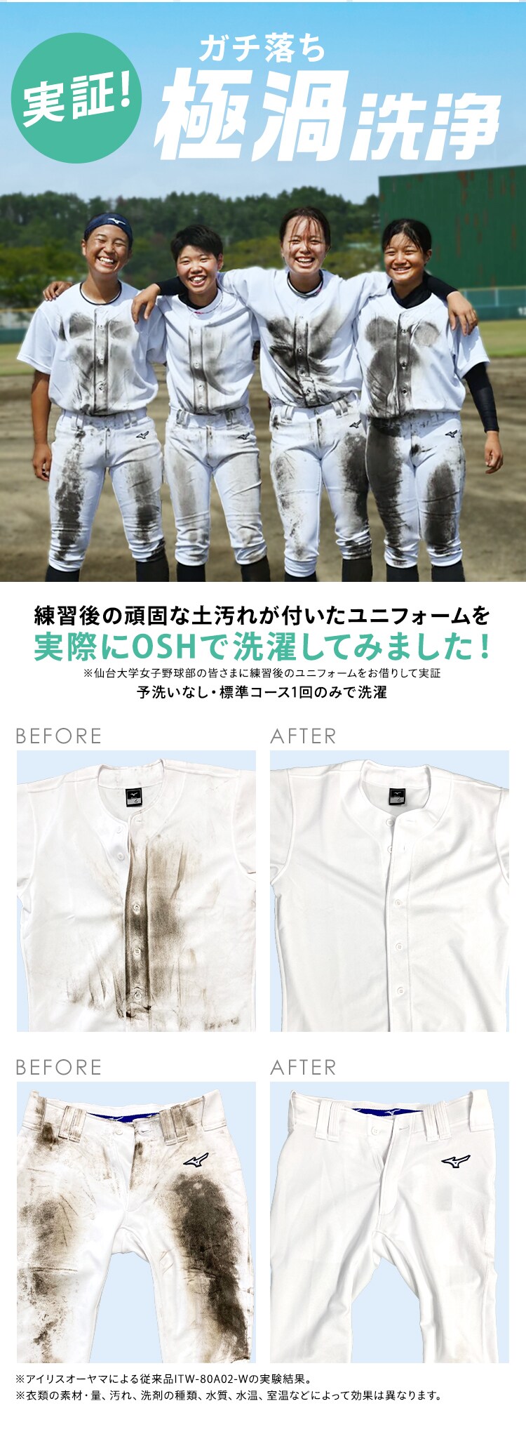 洗濯機 8kg OSH ガチ落ち極渦洗浄 省エネ 節水 ラクとれLOW設計 二人暮らし ファミリー向け ITW-H803H-W1