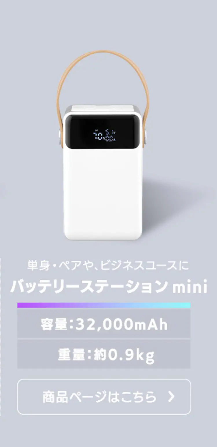 モバイルバッテリー 持ち運び充電器 大容量 60000mAh バッテリーステーション IBT-A60101-W ホワイト2