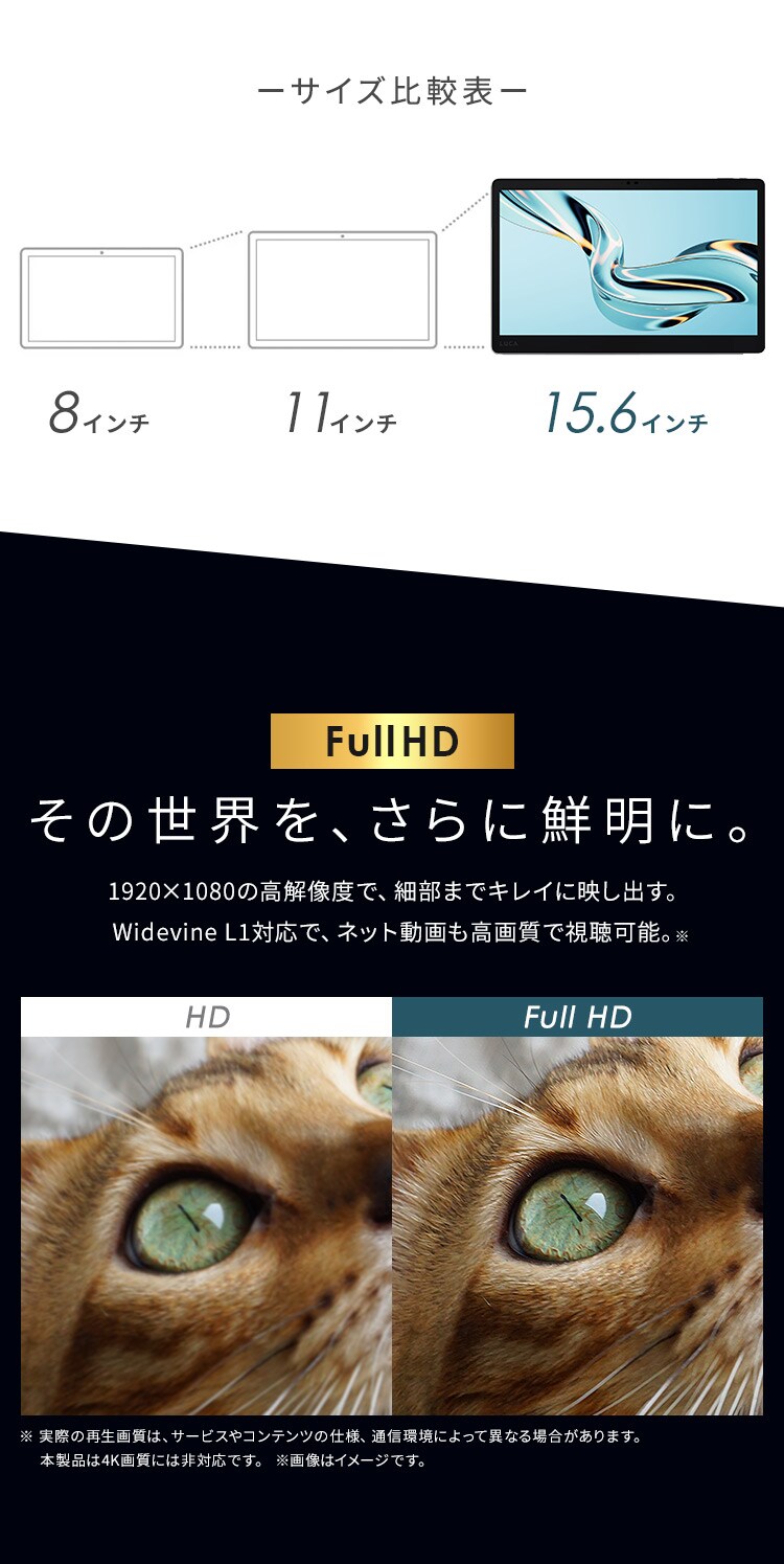 タブレット 15インチ 128GB メインメモリ4GB 8コア LUCA TM15F1W74‐V1H グレー1