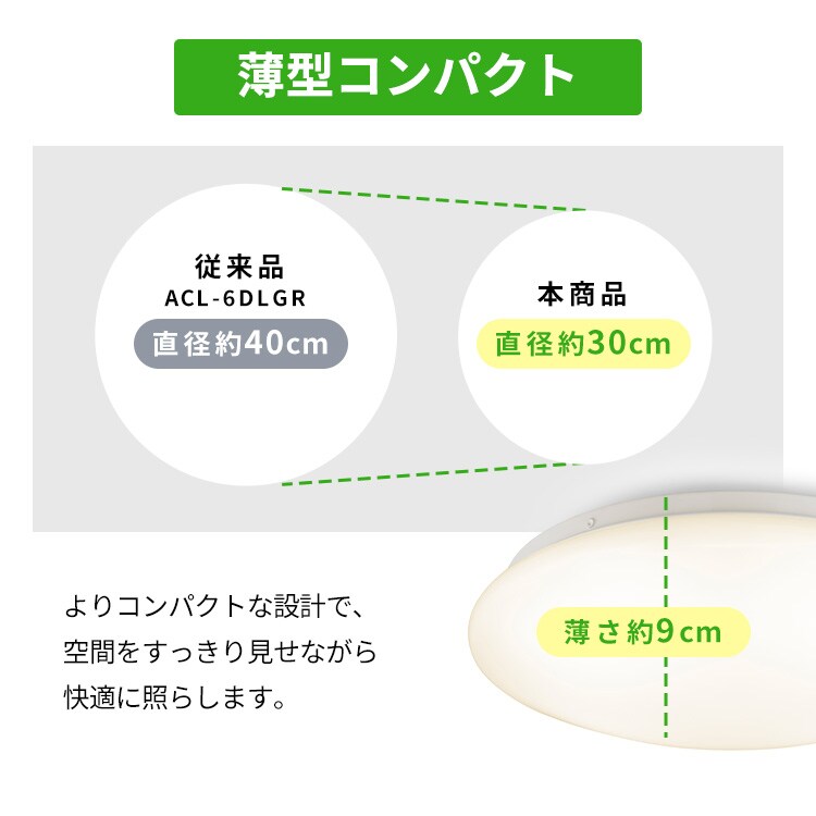 LEDシーリングライト 6畳 調光調色 AGLED ACLM-6DLG3
