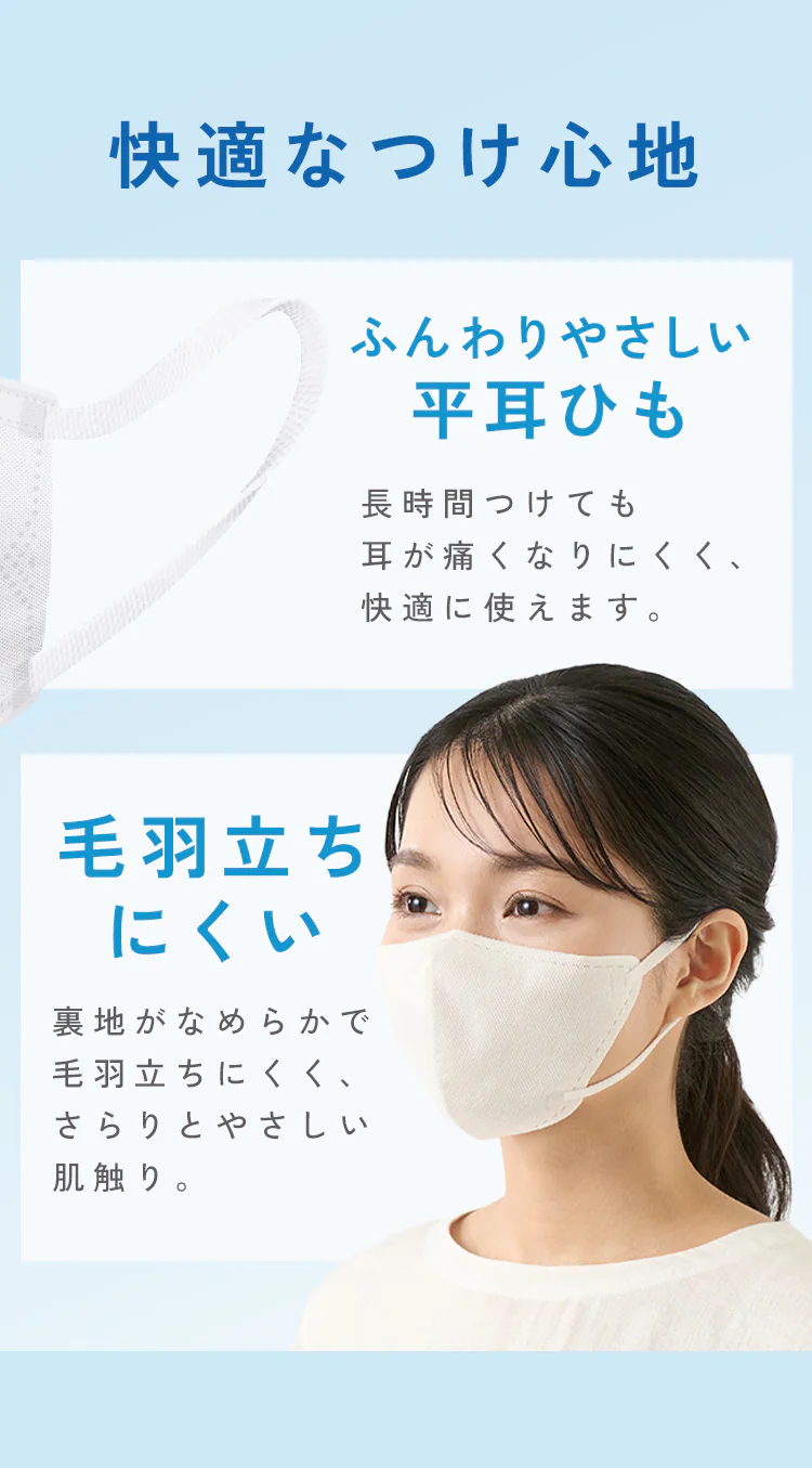【3個】ナノエアー ひんやり冷感プリーツマスク ふつうサイズ 30枚入 KMW-PN30 ホワイト3