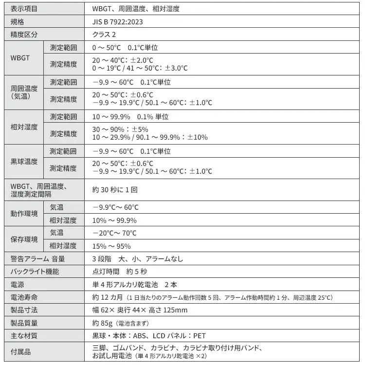 黒球式熱中症指数計 KETM-01-W ホワイト9