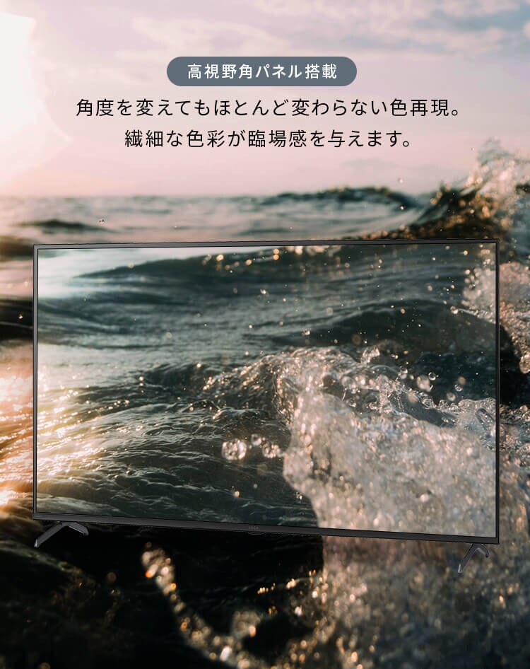 4K スマート液晶テレビ 55V型 LT-55UGX-G1 ブラック3
