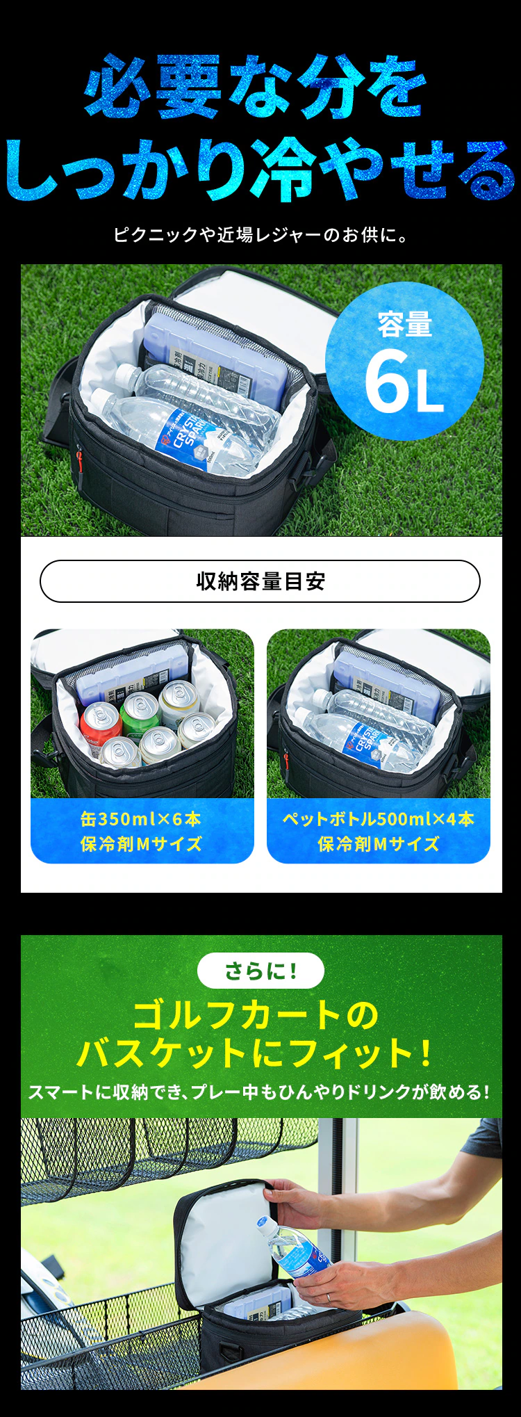 HUGEL エアロゲルソフトクーラーボックス 6L AGSC-6C チャコールグレー4