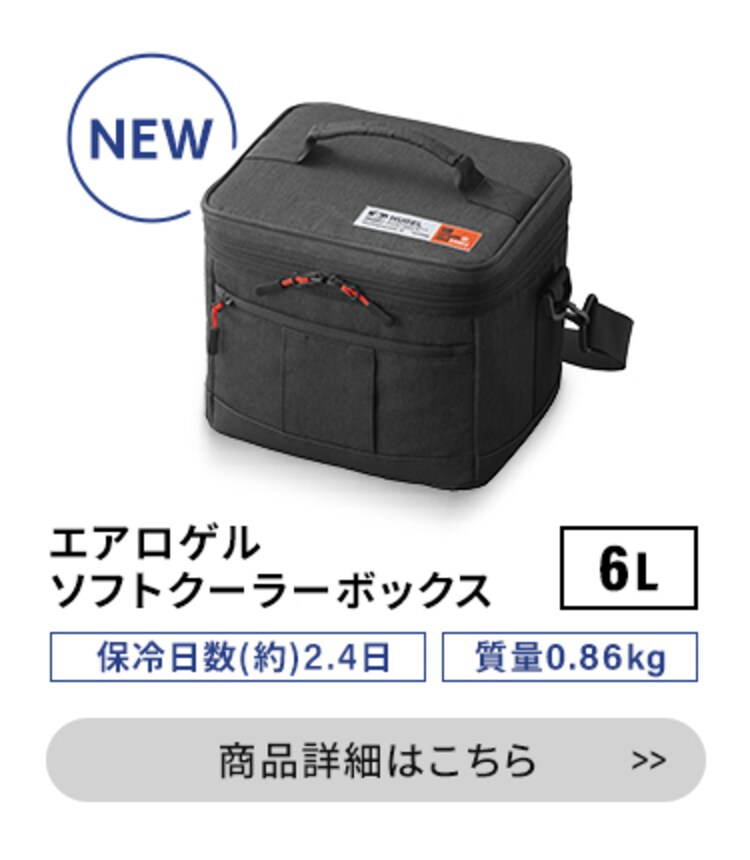 HUGEL エアロゲルソフトクーラーボックス 6L AGSC-6C チャコールグレー9