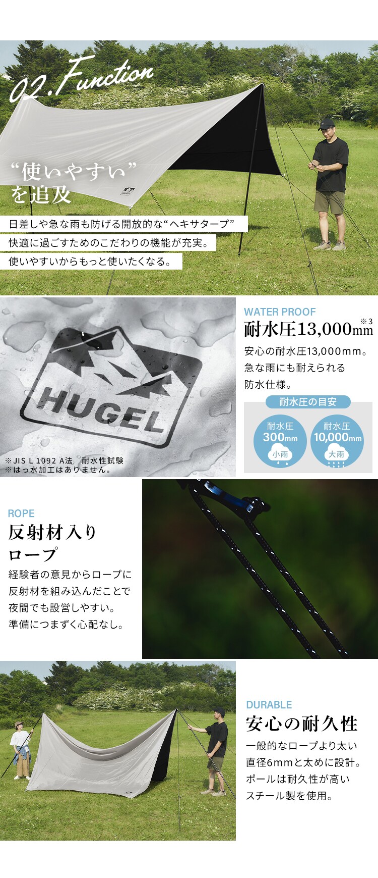 HUGEL 遮熱ヘキサタープ HT-440S シルバー3