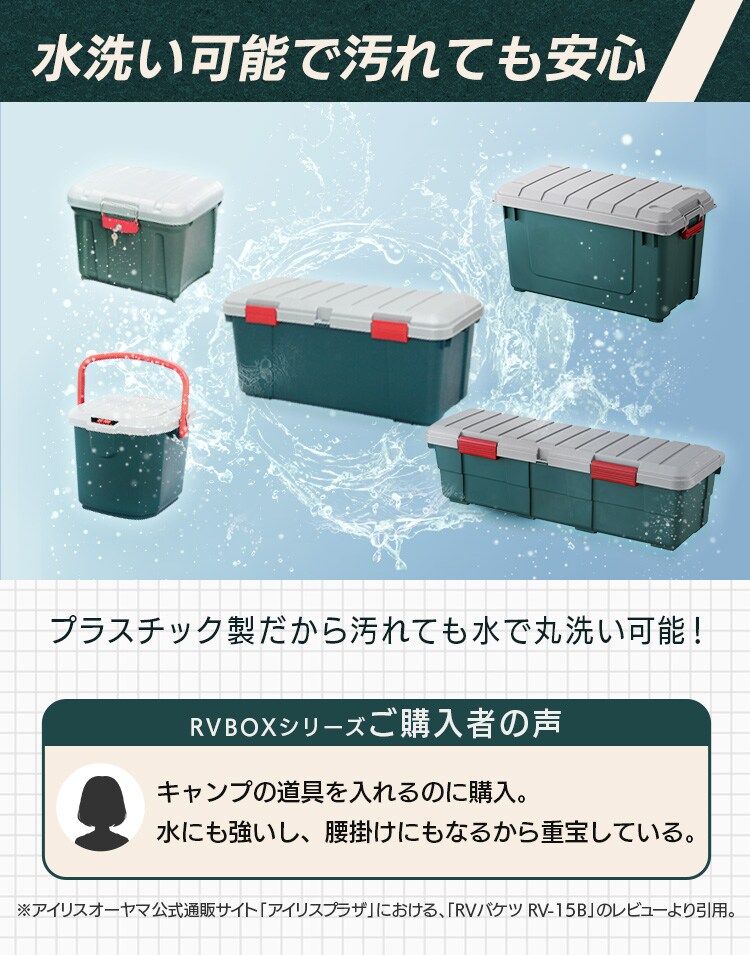  収納ボックス RVBOX 1000 耐荷重約80kg RV1000R チャコールグレー5