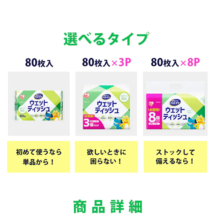【80枚】＼なめても安心／ノンアルコール 無香料 ペット用ウェットティッシュ 単品 DPWT-1P 80枚5